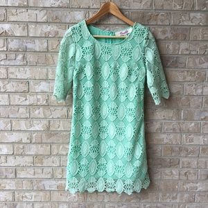 Emmelee Turquiose Crochet Tunic Dress Size S